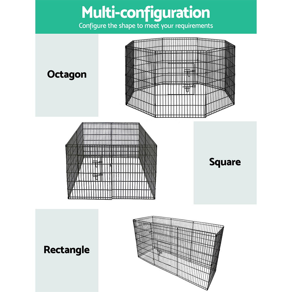 2X36" 8 Panel Pet Dog Playpen Puppy Exercise Cage Enclosure Fence Play Pen - image4