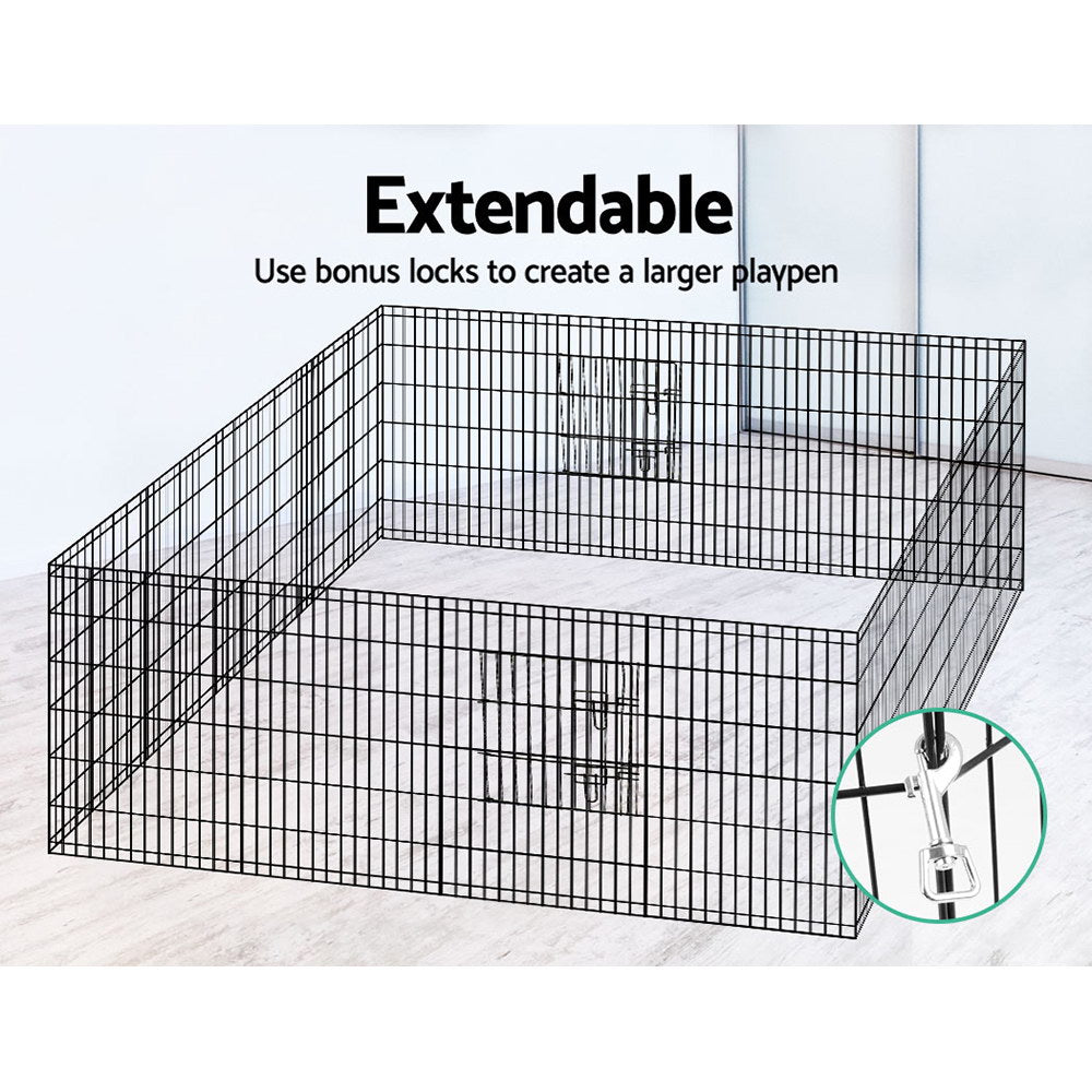 2X36" 8 Panel Pet Dog Playpen Puppy Exercise Cage Enclosure Fence Play Pen - image6