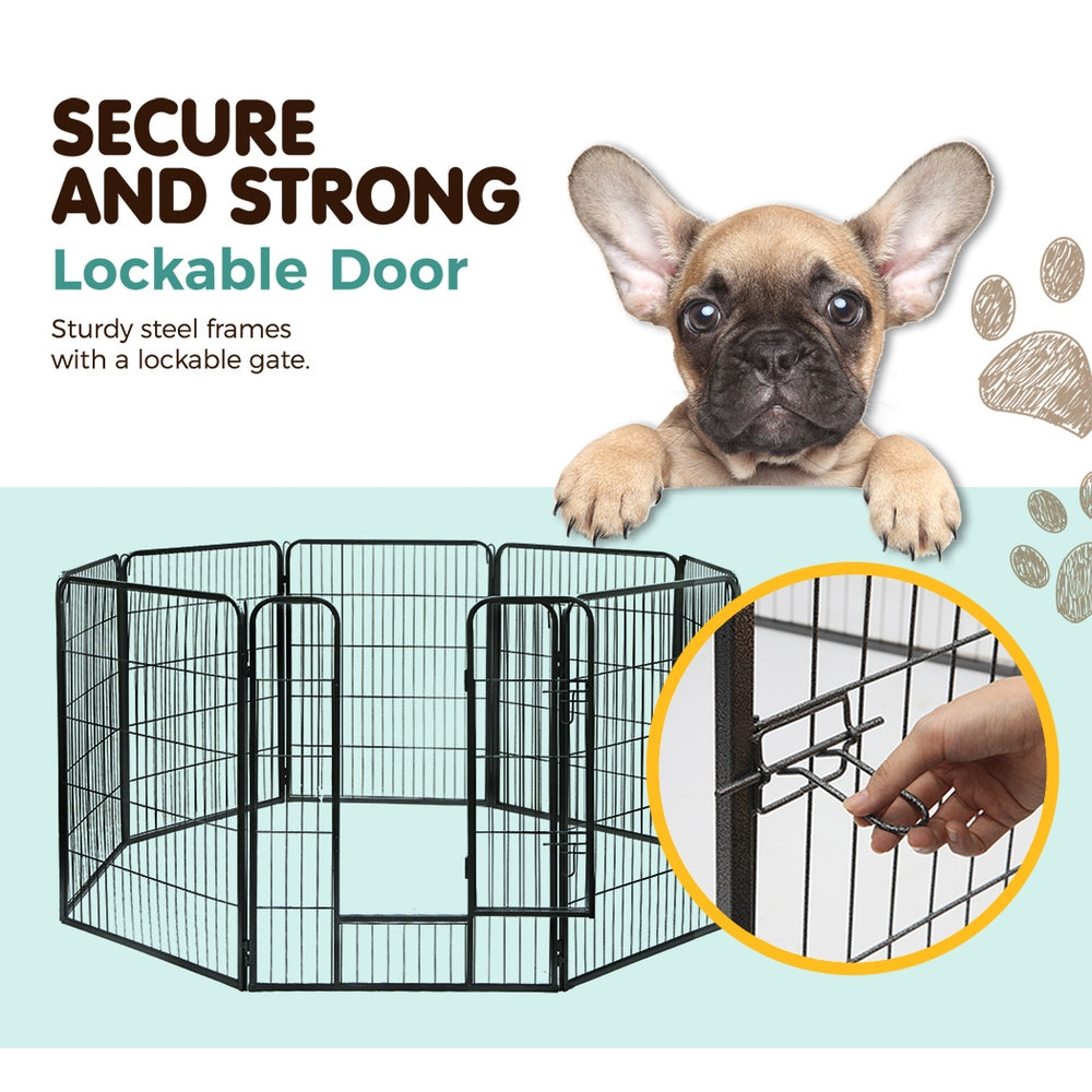 i.Pet Pet Playpen Dog Playpen 40" 8 Panel Puppy Enclosure Fence Cage - image4