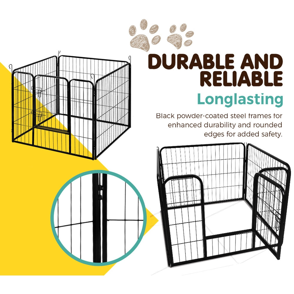 8 Panel Pet Dog Playpen Puppy Exercise Cage Enclosure Fence Play Pen 80x60cm - image5