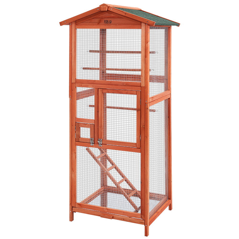 Bird Cage Wooden Pet Cages Aviary Large Carrier Travel Canary Cockatoo Parrot XL - image3