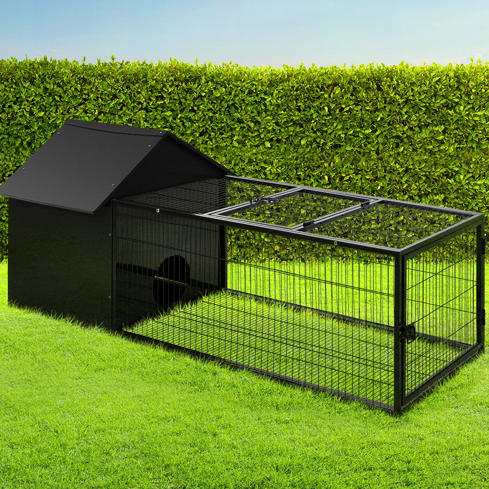 i.Pet Rabbit Cage Hutch Cages Indoor Outdoor Hamster Enclosure Pet Metal Carrier 162CM Length - image7