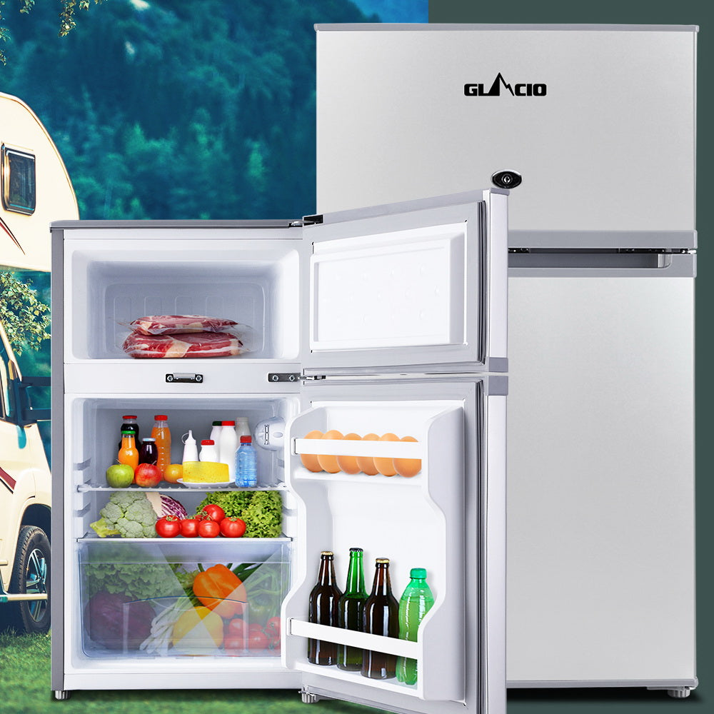 Glacio 65L Portable Fridge Bar Freezer Cooler Upright 12V/24V/240V Caravan Car Silver - image7