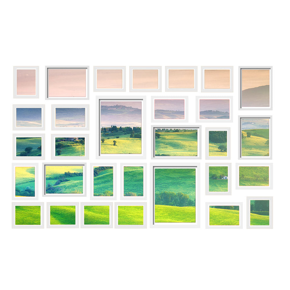 30 PCS Photo Frame Set Wall Hanging Collage Picture Frames Home Decor Gift White - image1