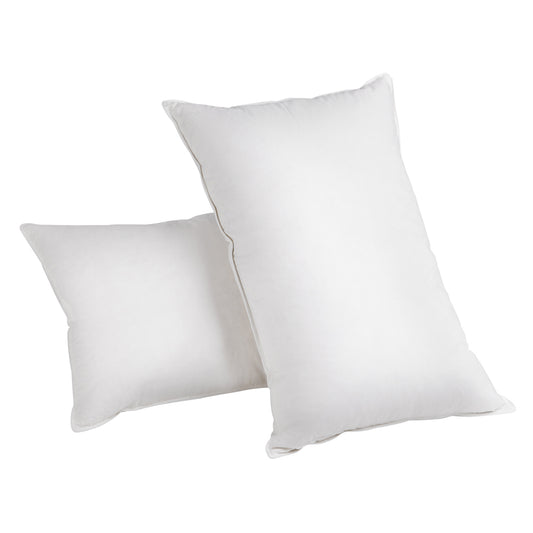 Bedding Set of 2 Duck Down Pillow - White - image1