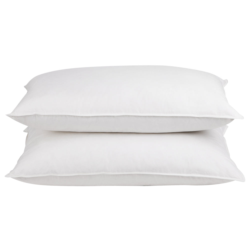 Bedding Set of 2 Goose Feather and Down Pillow - White - image3