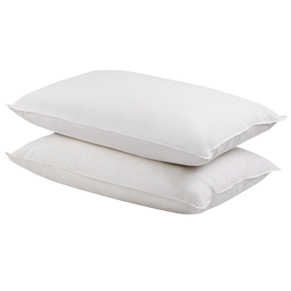 Bedding Set of 2 Goose Feather and Down Pillow - White - image4