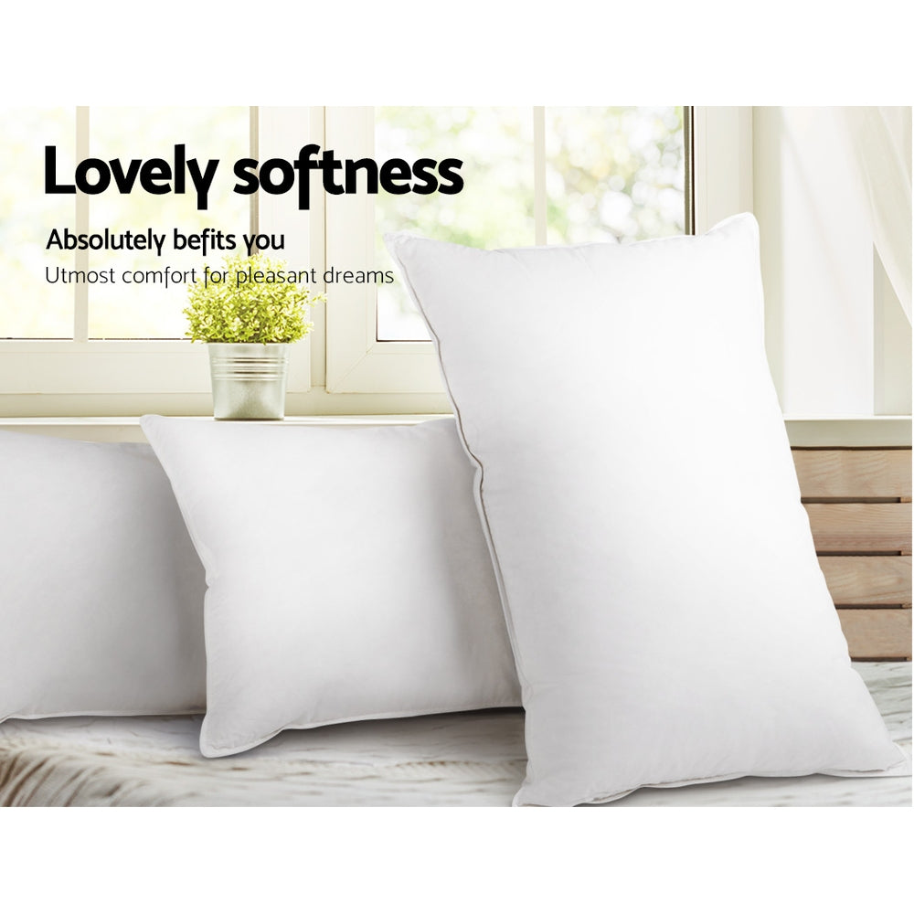 Bedding Set of 4 Medium & Firm Cotton Pillows - image5