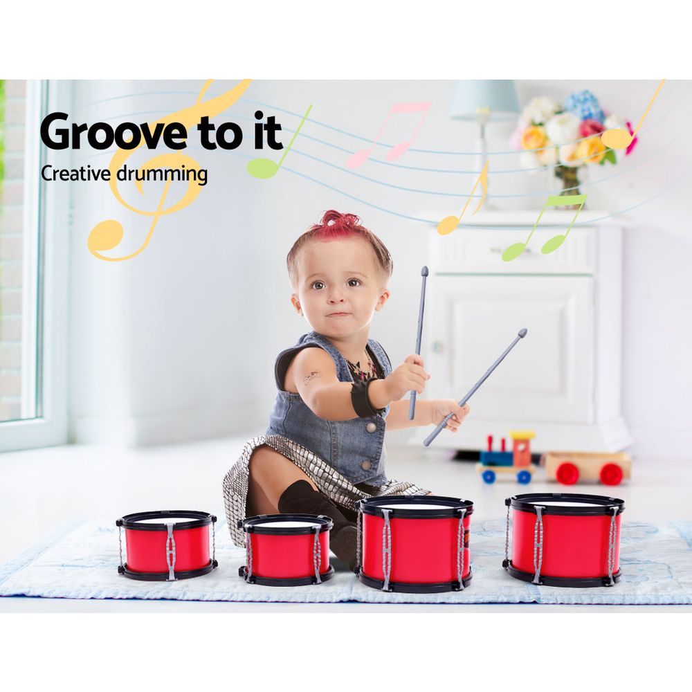Kids 7 Drum Set Junior Drums Kit Musical Play Toys Childrens Mini Big Band - image6