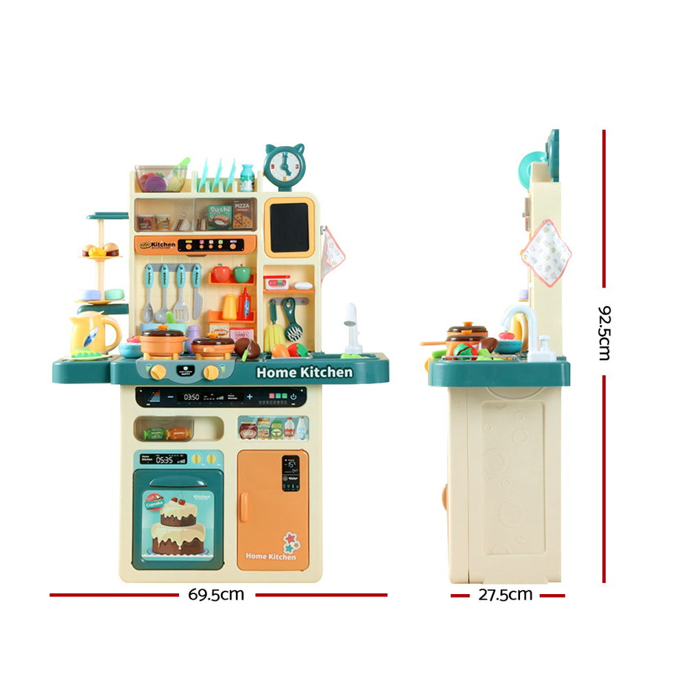 Kids Kitchen Pretend Play Set Toys Sink Food Fruit Vegetable Rangehood 73pcs Accessories - image2