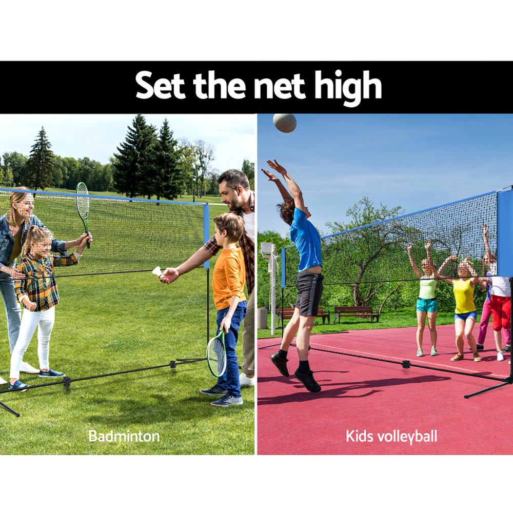 Portable Sports Net Stand Badminton Volleyball Tennis Soccer 3m 3ft Blue - image5