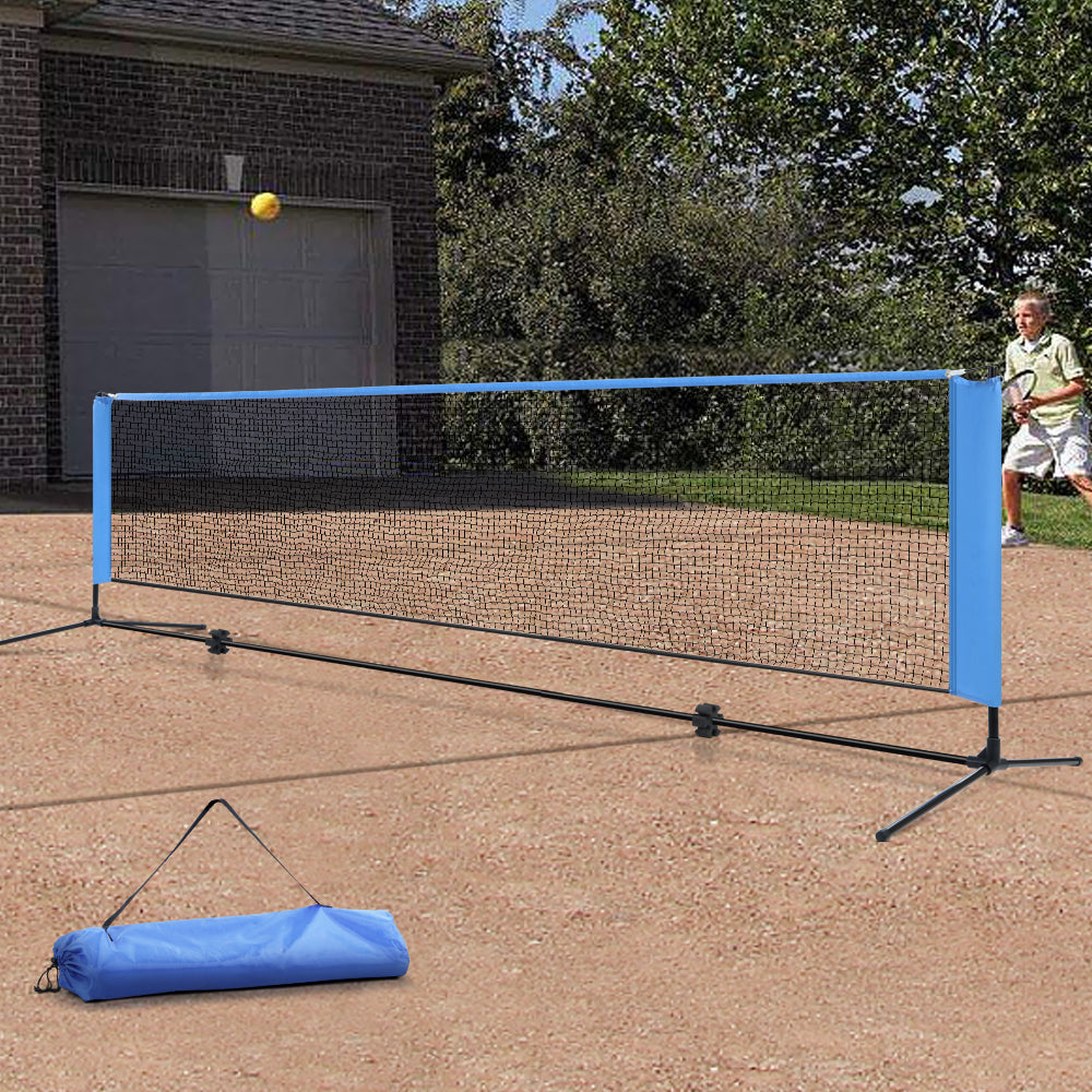 Portable Sports Net Stand Badminton Volleyball Tennis Soccer 4m 4ft Blue - image7