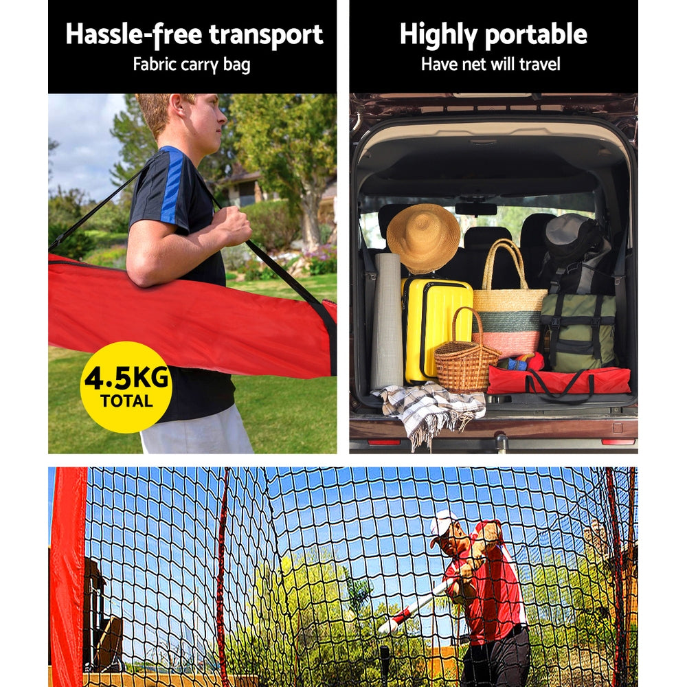 Portable Baseball Training Net Stand Softball Practice Sports Tennis - image5