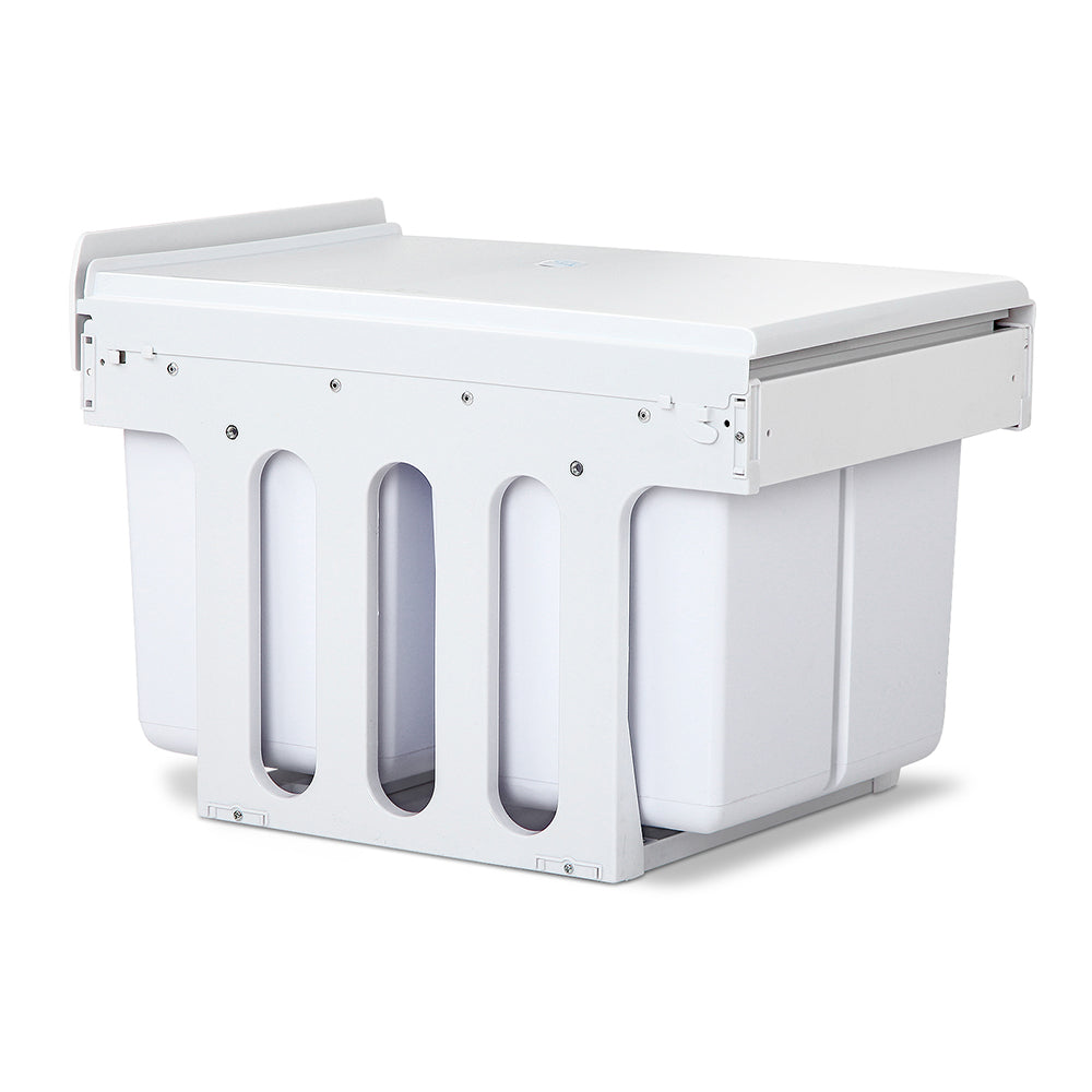 2x15L Pull Out Bin - White - image3