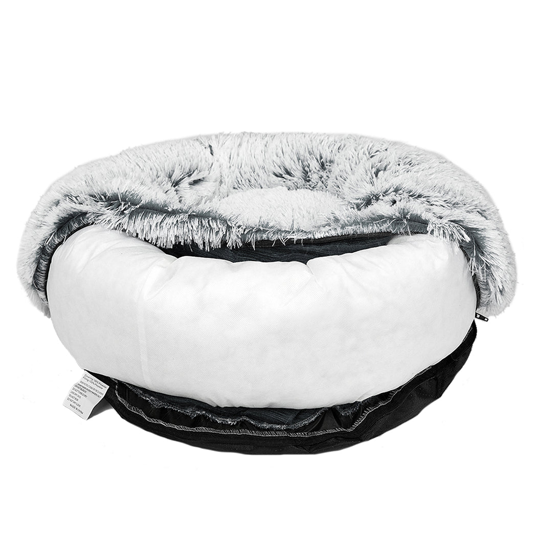 Pet Bed Cat Dog Donut Nest Calming Mat Soft Plush Kennel - image6