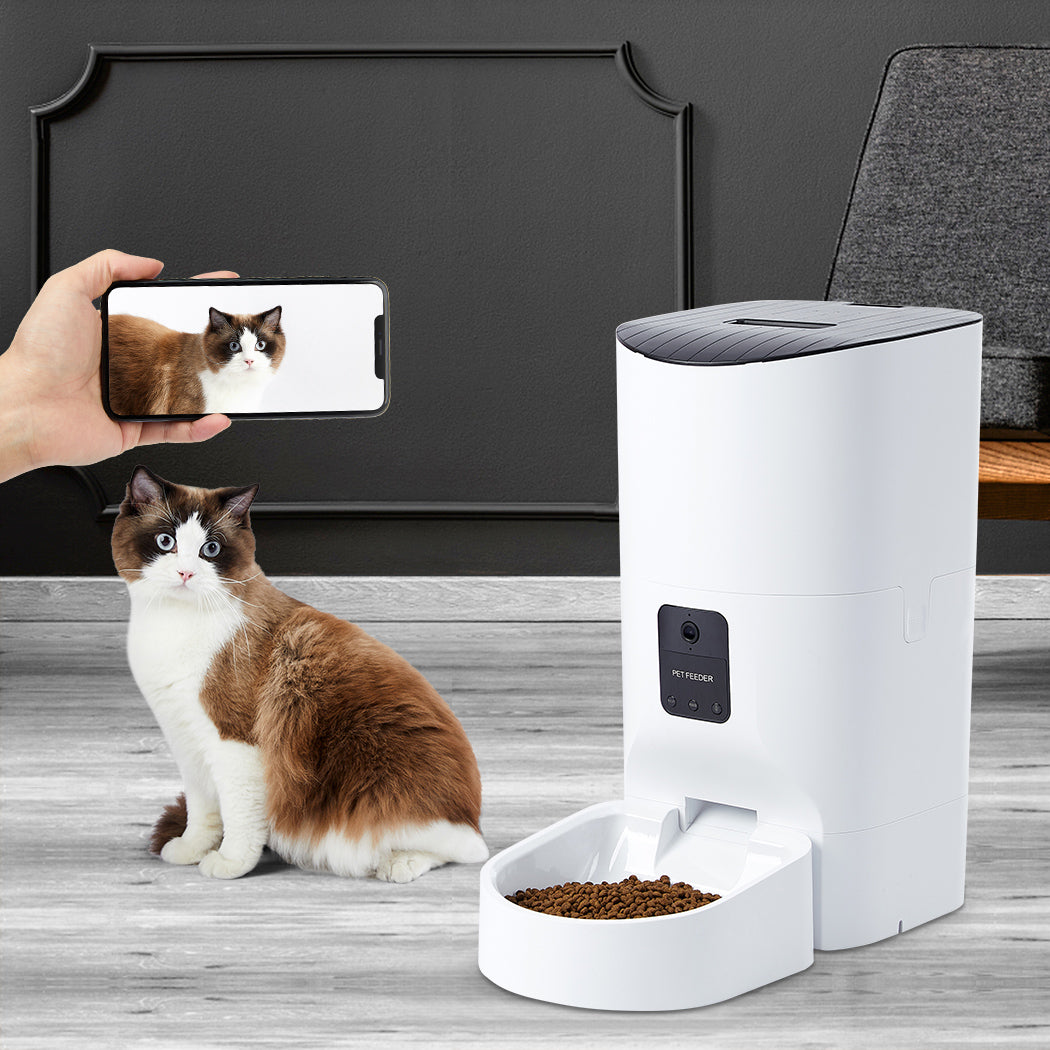 Smart Pet Feeder Camera Dog Cat Automatic Food Dispenser Portable Remote Bowl - image7