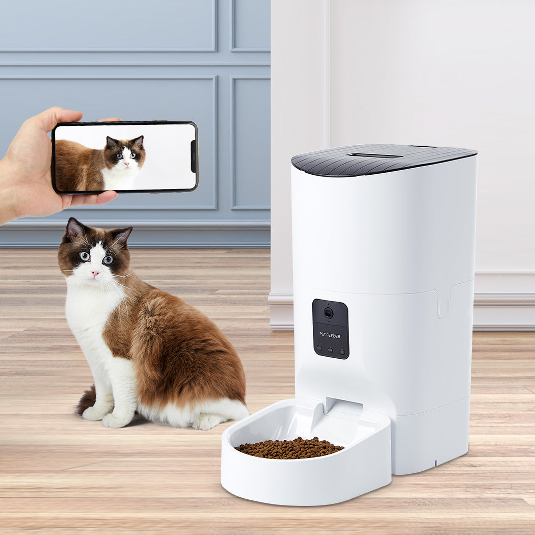 Smart Pet Feeder Camera Dog Cat Automatic Food Dispenser Portable Remote Bowl - image8
