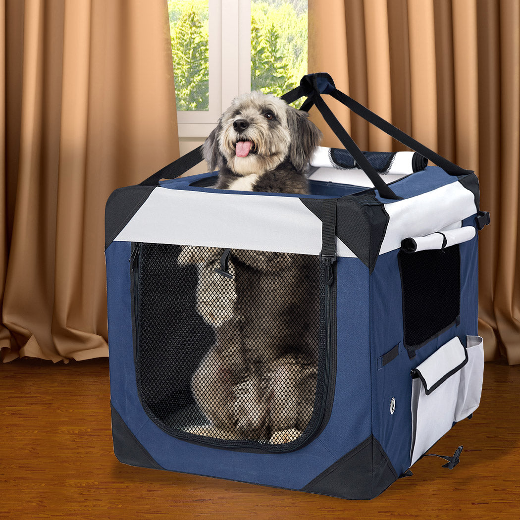 Pet Carrier Bag Dog Puppy Spacious Outdoor Travel Hand Portable Crate L - image8