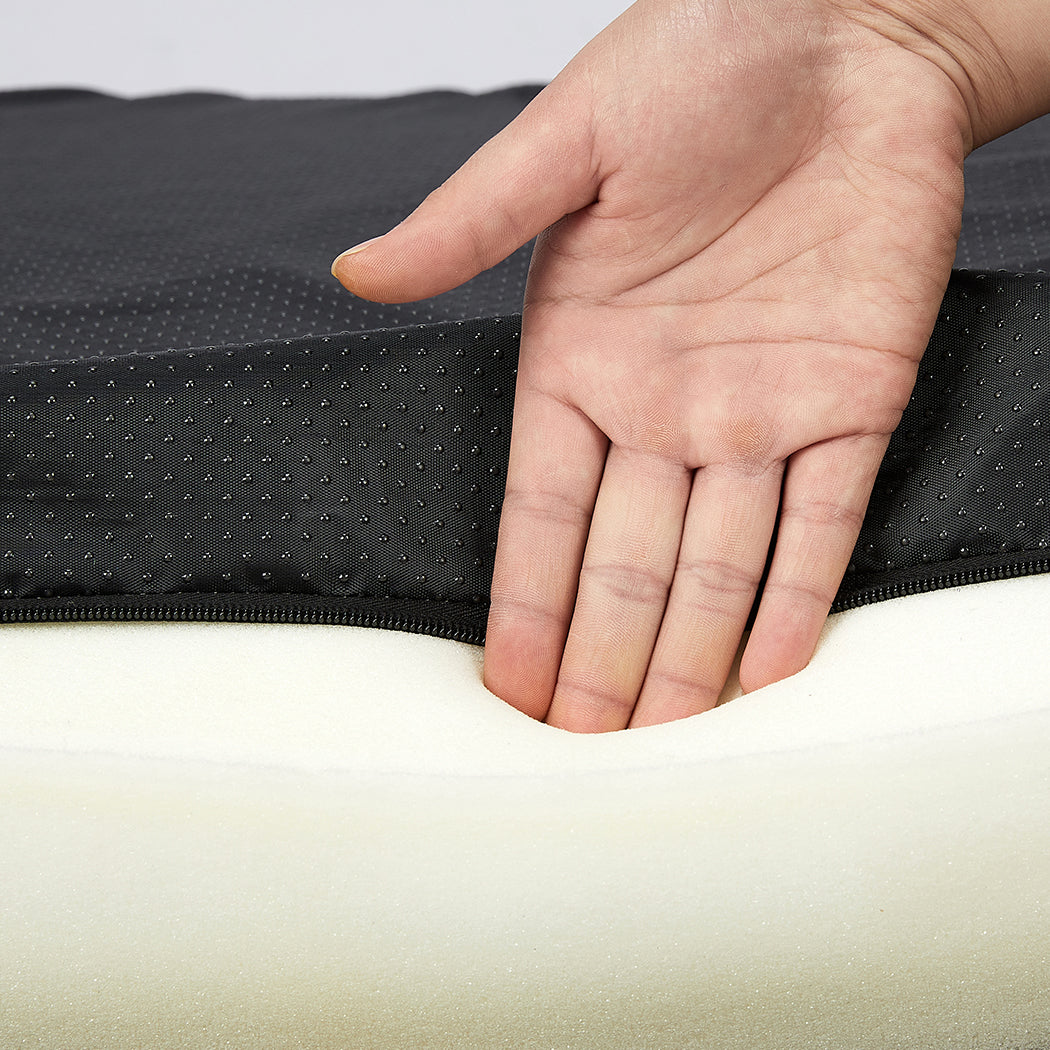 Dog Calming Bed Warm Soft Plush Comfy Sleeping Memory Foam Mattress Dark Grey XL - image6