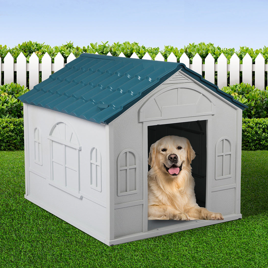 Dog Kennel Outdoor Indoor Pet Plastic Garden Large House Weatherproof Outside - image7