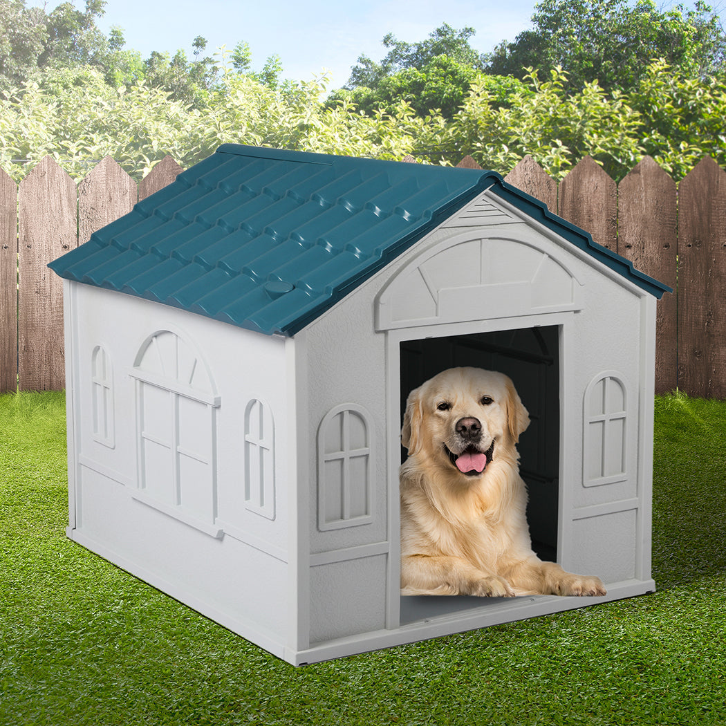 Dog Kennel Outdoor Indoor Pet Plastic Garden Large House Weatherproof Outside - image8