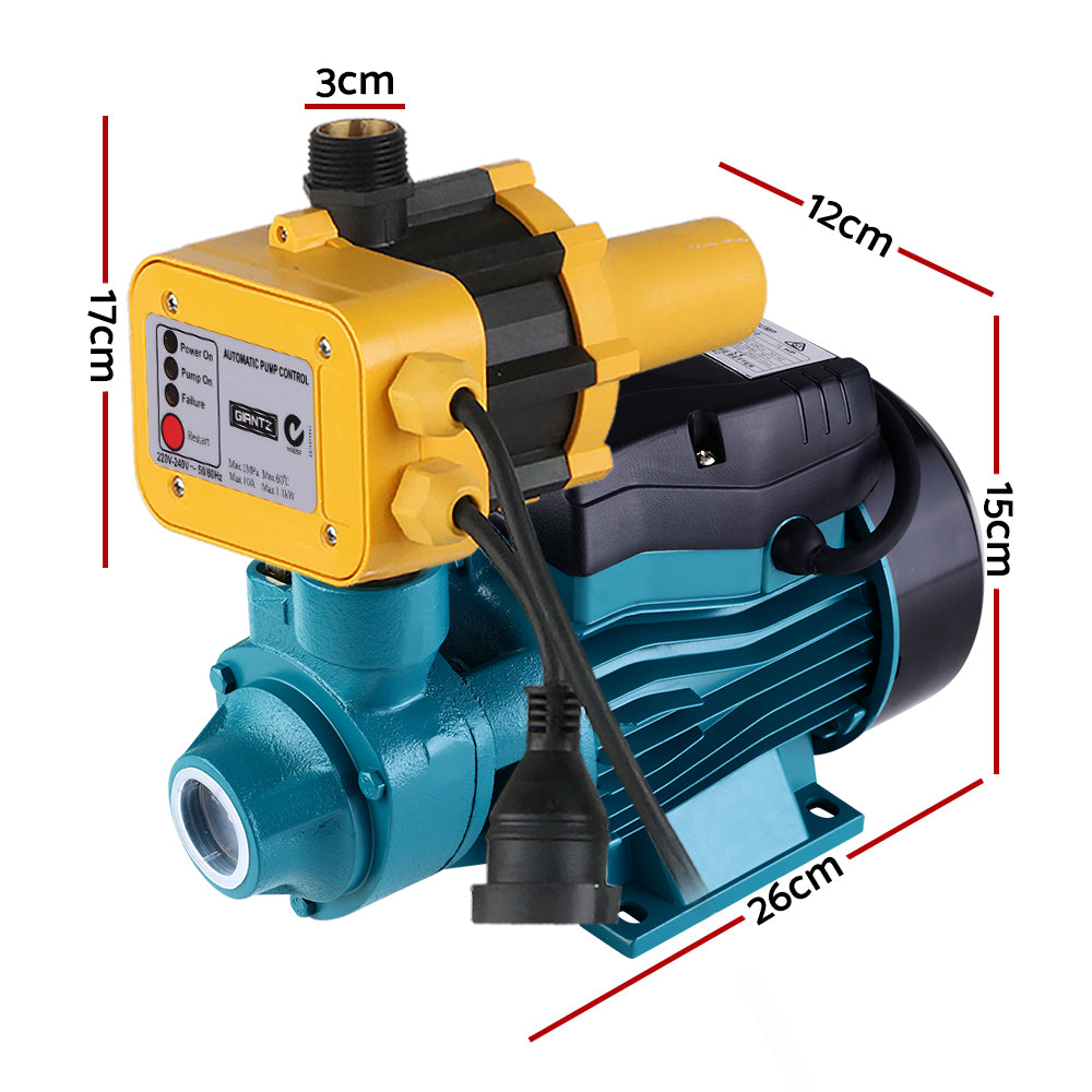 Auto Peripheral Water Pump Clean Electric Garden Farm Rain Tank Irrigation QB60 Yellow - image2