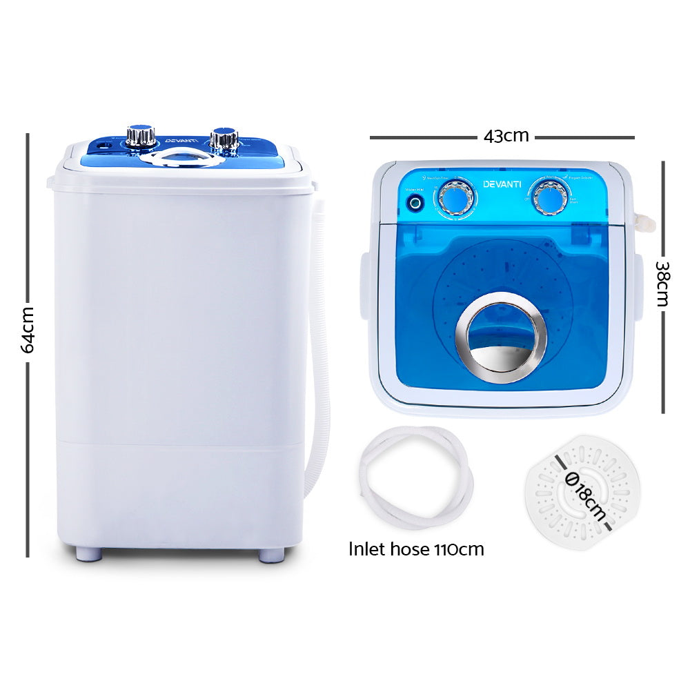 4.6KG Mini Portable Washing Machine - image2
