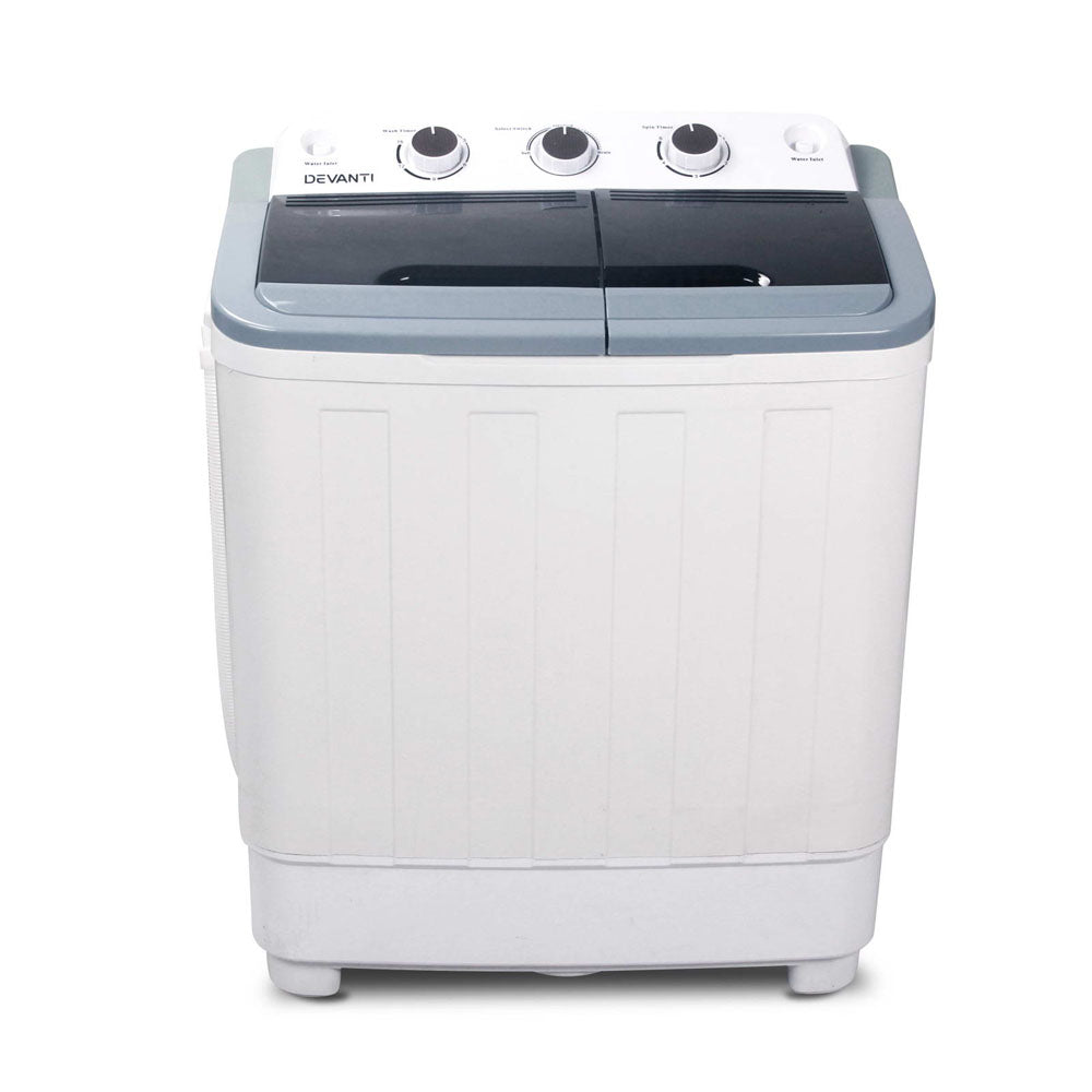 5KG Mini Portable Washing Machine - White - image3