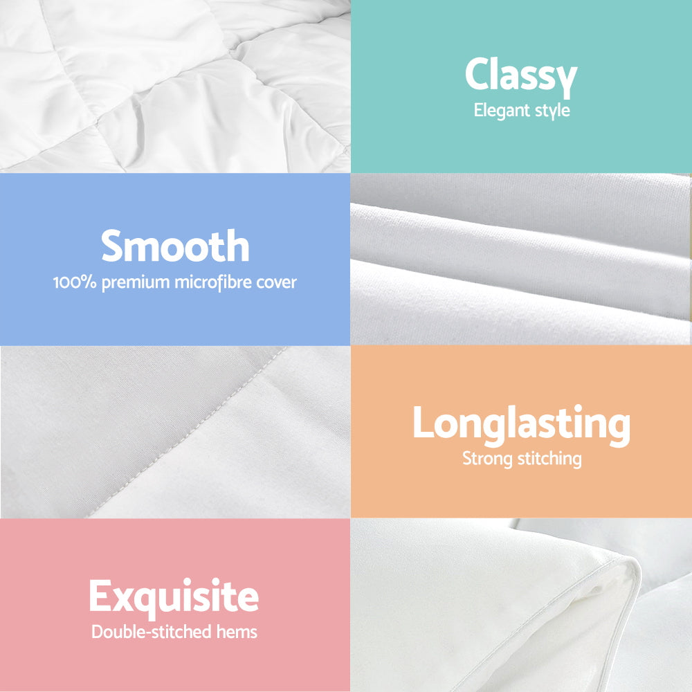 Bedding King Size 400GSM Microfibre Quilt - image5