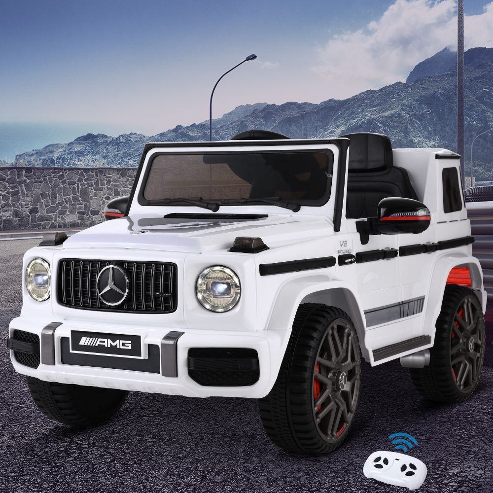 Mercedes-Benz Kids Ride On Car Electric AMG G63 Licensed Remote Cars 12V White - image7