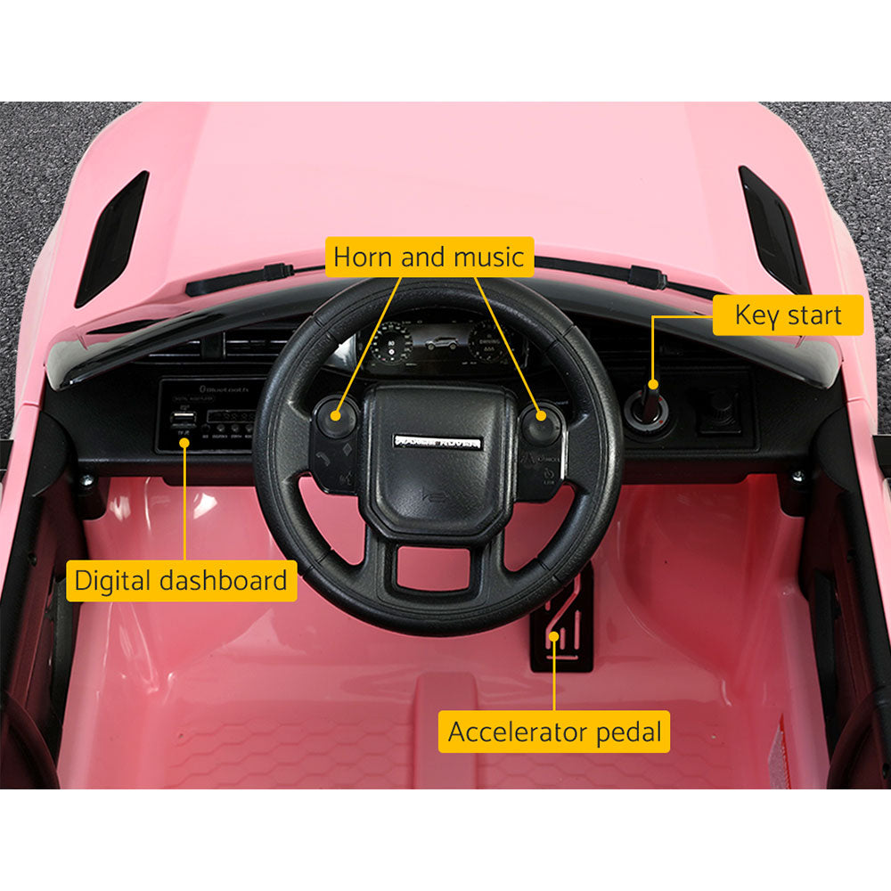 Kids Ride On Car Licensed Land Rover 12V Electric Car Toys Battery Remote Pink - image9