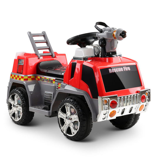 Rigo Kids Ride On Fire Truck Motorbike Motorcycle Car Red Grey - image1