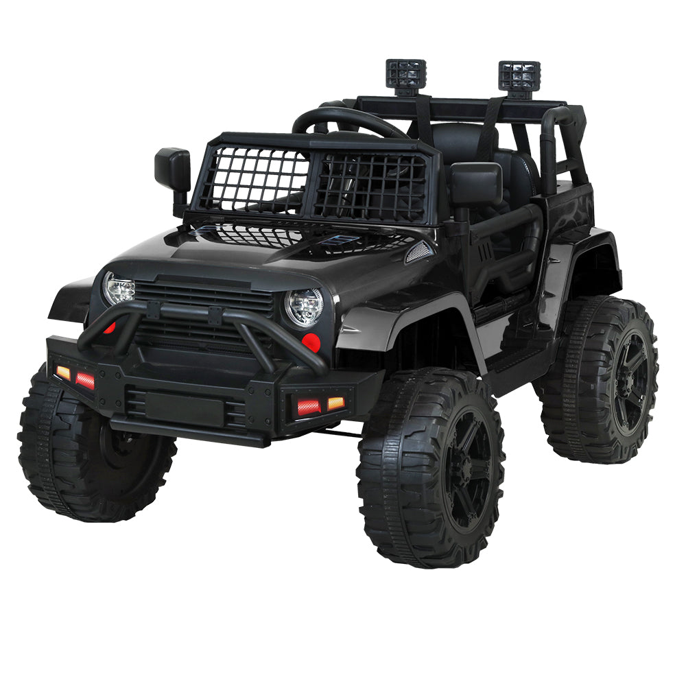 Rigo Kids Ride On Car Electric 12V Car Toys Jeep Battery Remote Control Black - image1