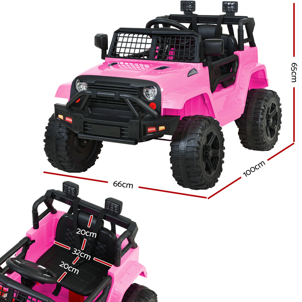 Rigo Kids Ride On Car Electric 12V Car Toys Jeep Battery Remote Control Pink - image2