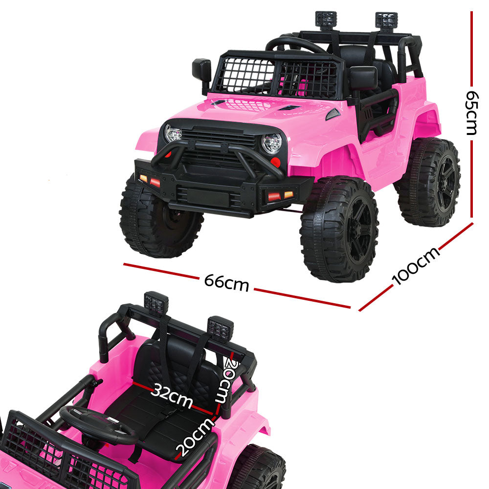 Rigo Kids Ride On Car Electric 12V Car Toys Jeep Battery Remote Control Pink - image2