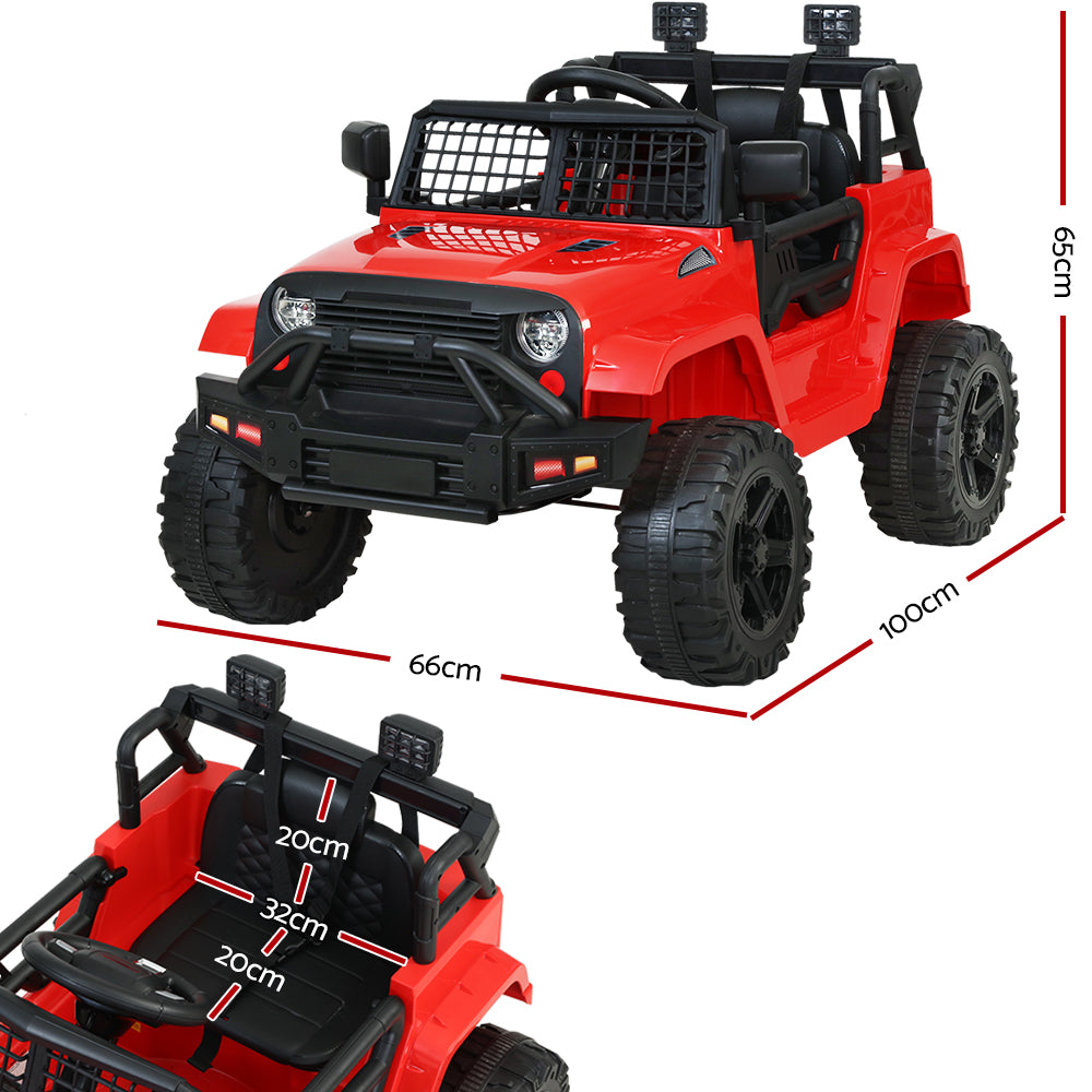 Rigo Kids Ride On Car Electric 12V Car Toys Jeep Battery Remote Control Red - image2