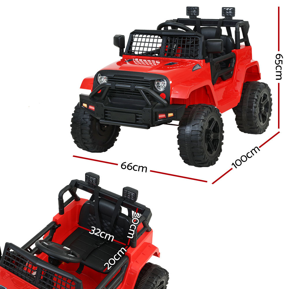 Rigo Kids Ride On Car Electric 12V Car Toys Jeep Battery Remote Control Red - image2