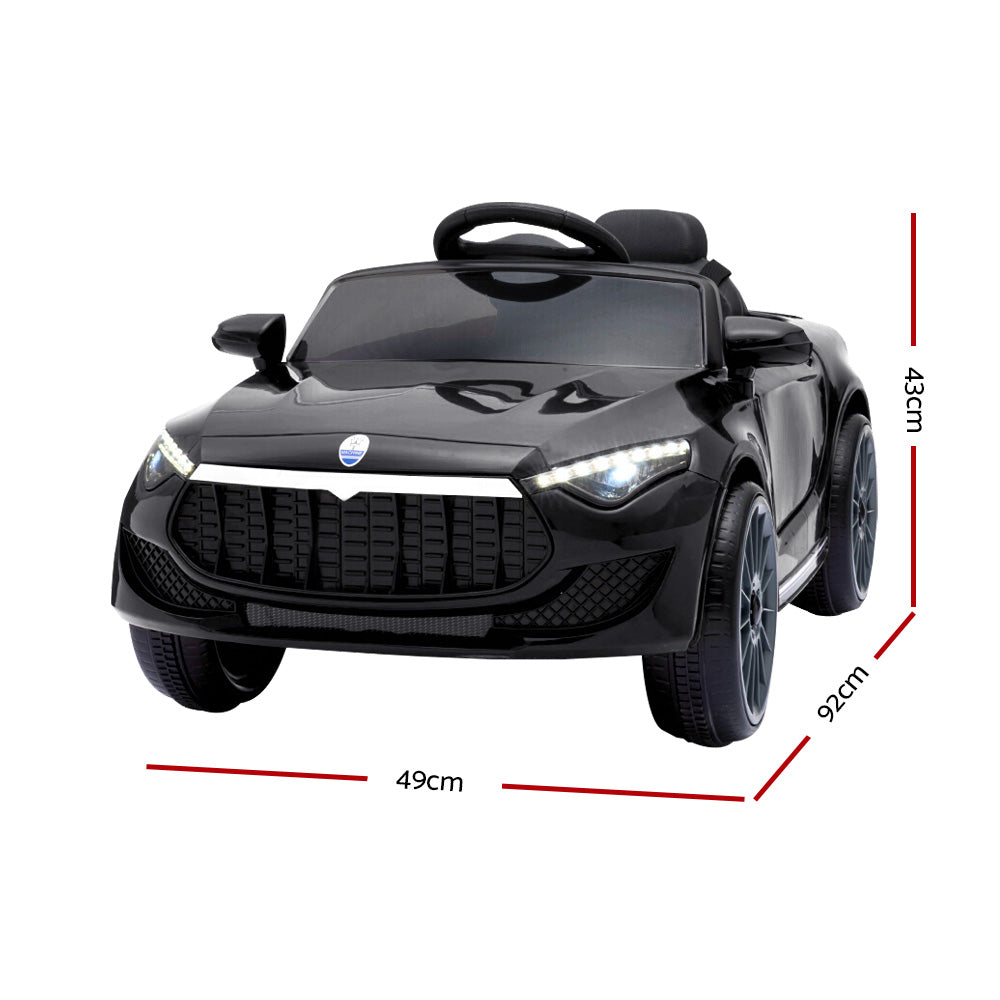 Rigo Kids Ride On Car Electric Toys 12V Battery Remote Control Black MP3 LED - image2