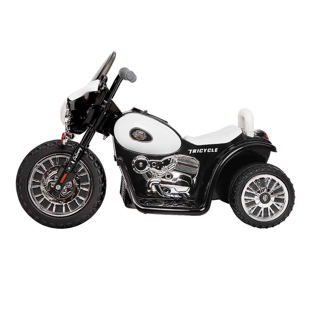 Kids Ride On Motorbike Motorcycle Toys Black White - image3