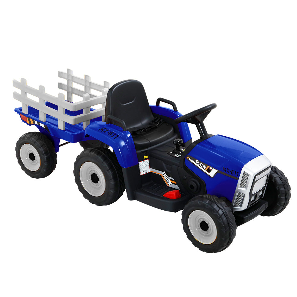 Rigo Ride On Car Tractor Toy Kids Electric Cars 12V Battery Child Toddlers Blue - image3