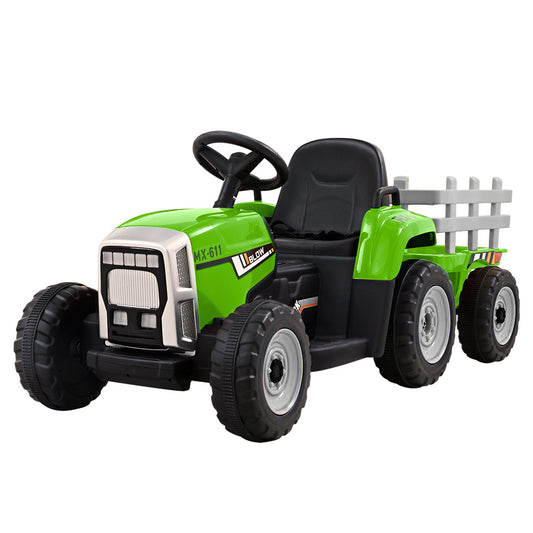 Rigo Ride On Car Tractor Toy Kids Electric Cars 12V Battery Child Toddlers Green - image1