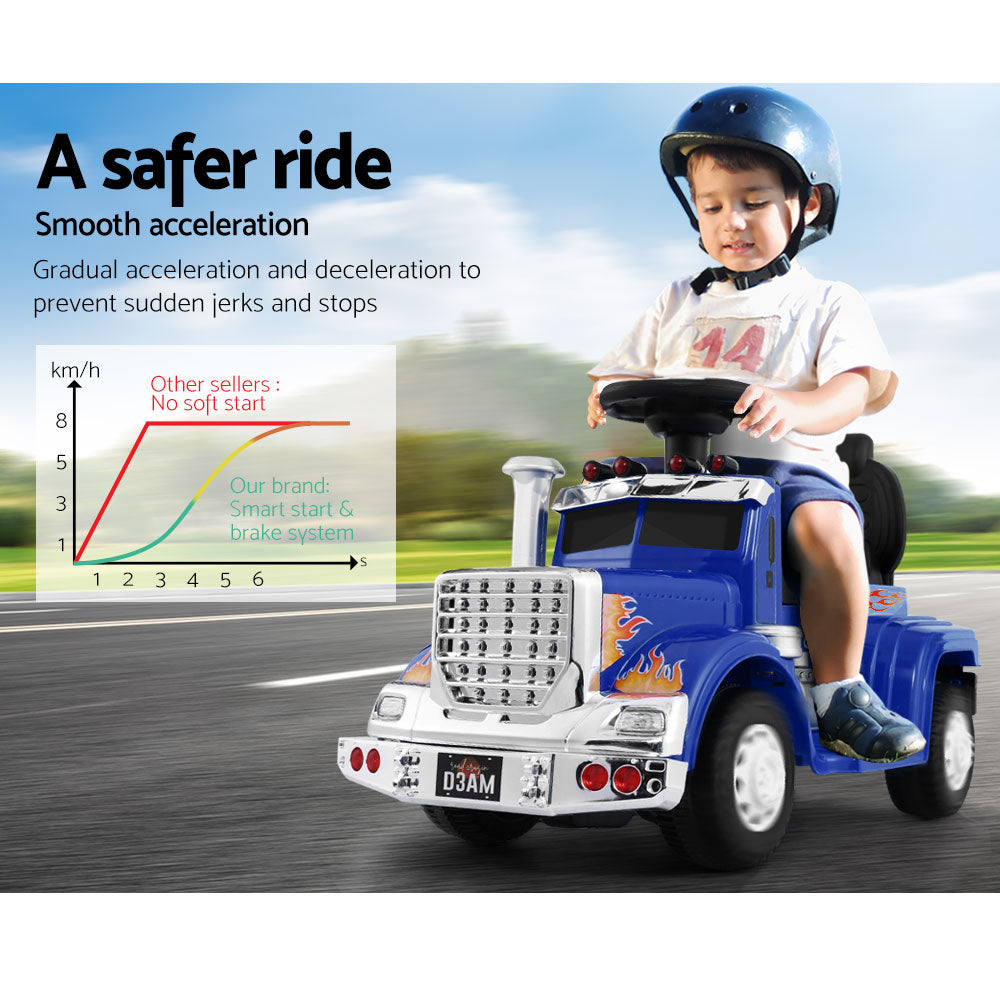 Ride On Cars Kids Electric Toys Car Battery Truck Childrens Motorbike Toy Rigo Blue - image9