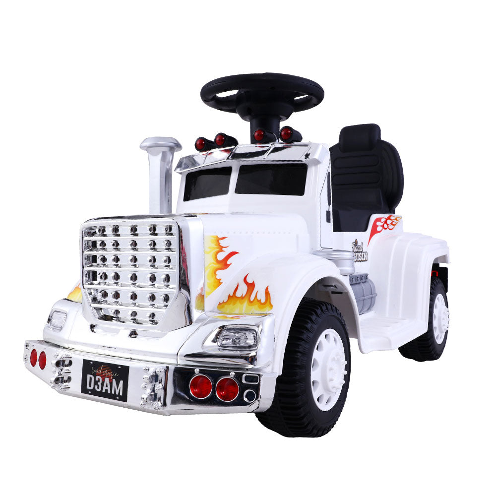 Ride On Cars Kids Electric Toys Car Battery Truck Childrens Motorbike Toy Rigo White - image1