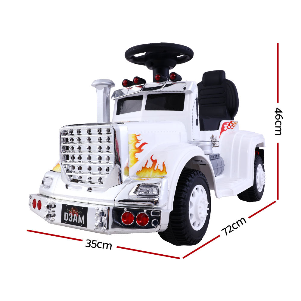 Ride On Cars Kids Electric Toys Car Battery Truck Childrens Motorbike Toy Rigo White - image2