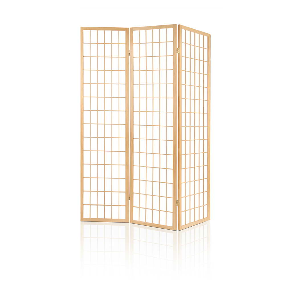 3 Panel Wooden Room Divider - Natural - image3