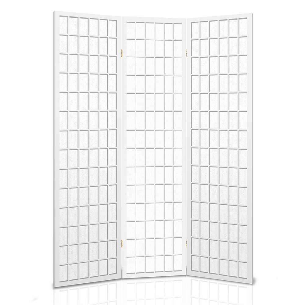 3 Panel Wooden Room Divider - White - image4