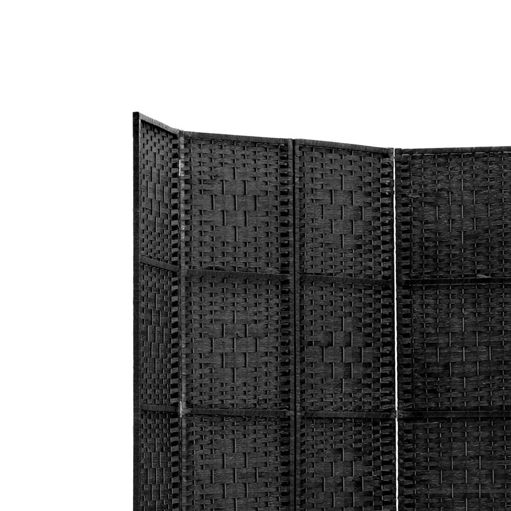 6 Panel Room Divider - Black - image5