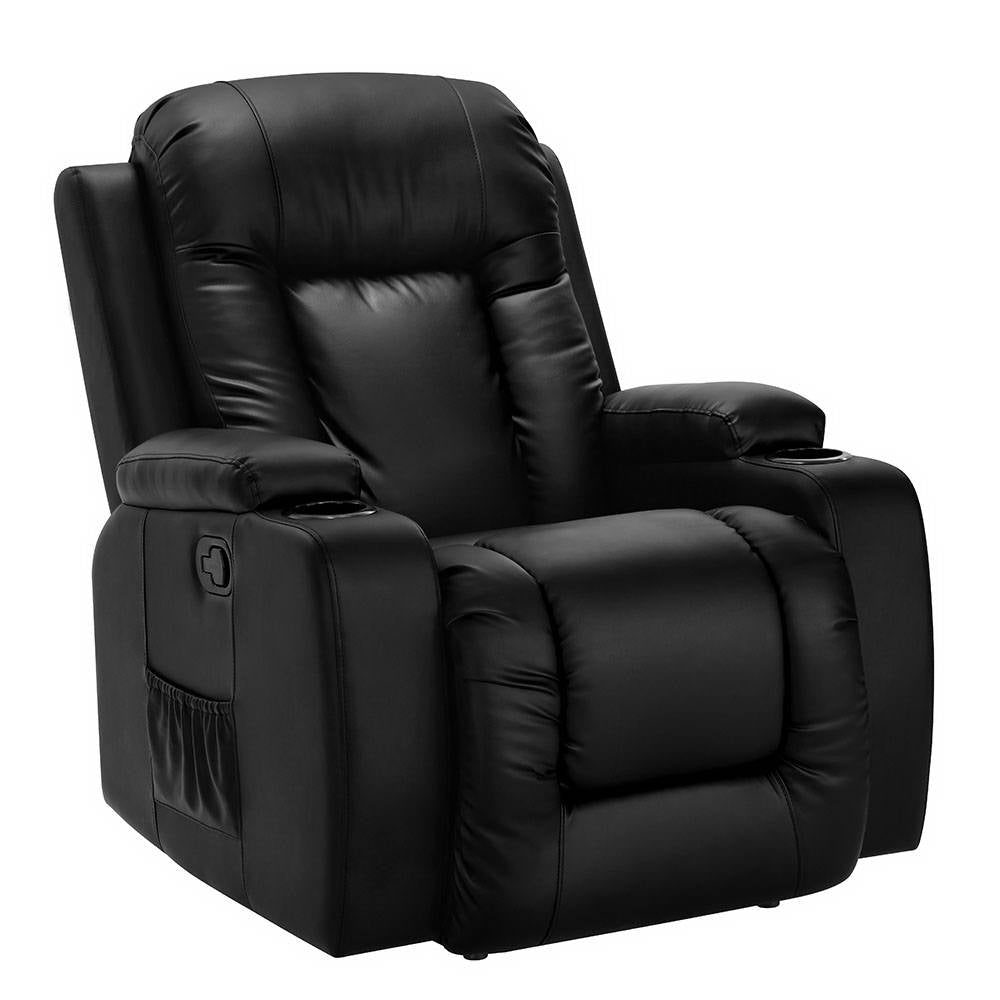 Electric Massage Chair Recliner Luxury Lounge Sofa Armchair Heat Leather - image1