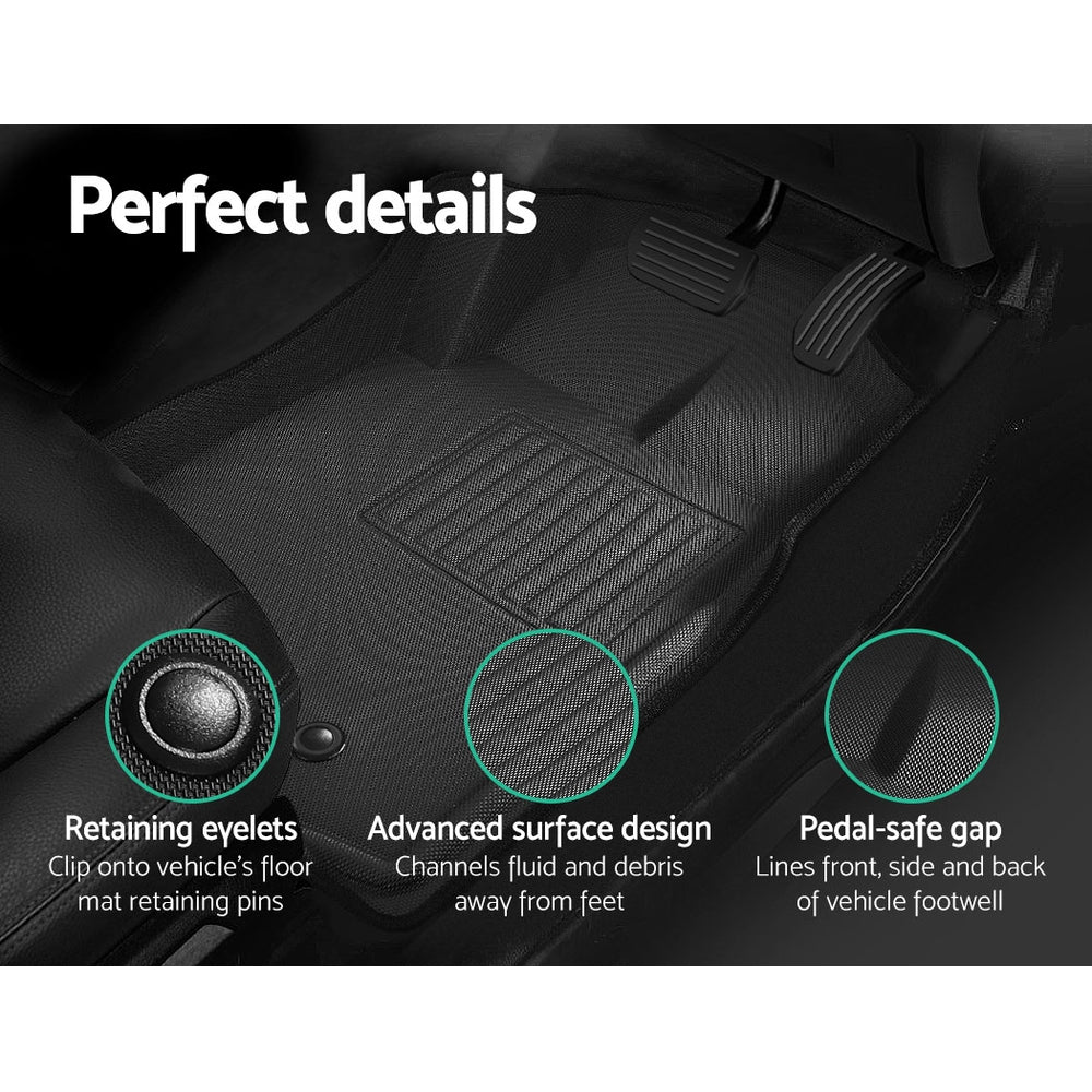 Ford Ranger Car Floor Mats PX PX2 PX3 Dual Cab 2011-2019 3D Rubber - image5