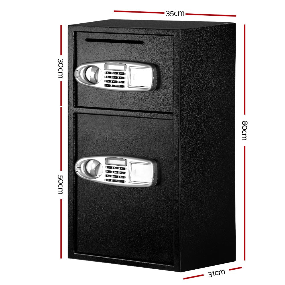 Electronic Safe Digital Security Box Double Door LCD Display - image2